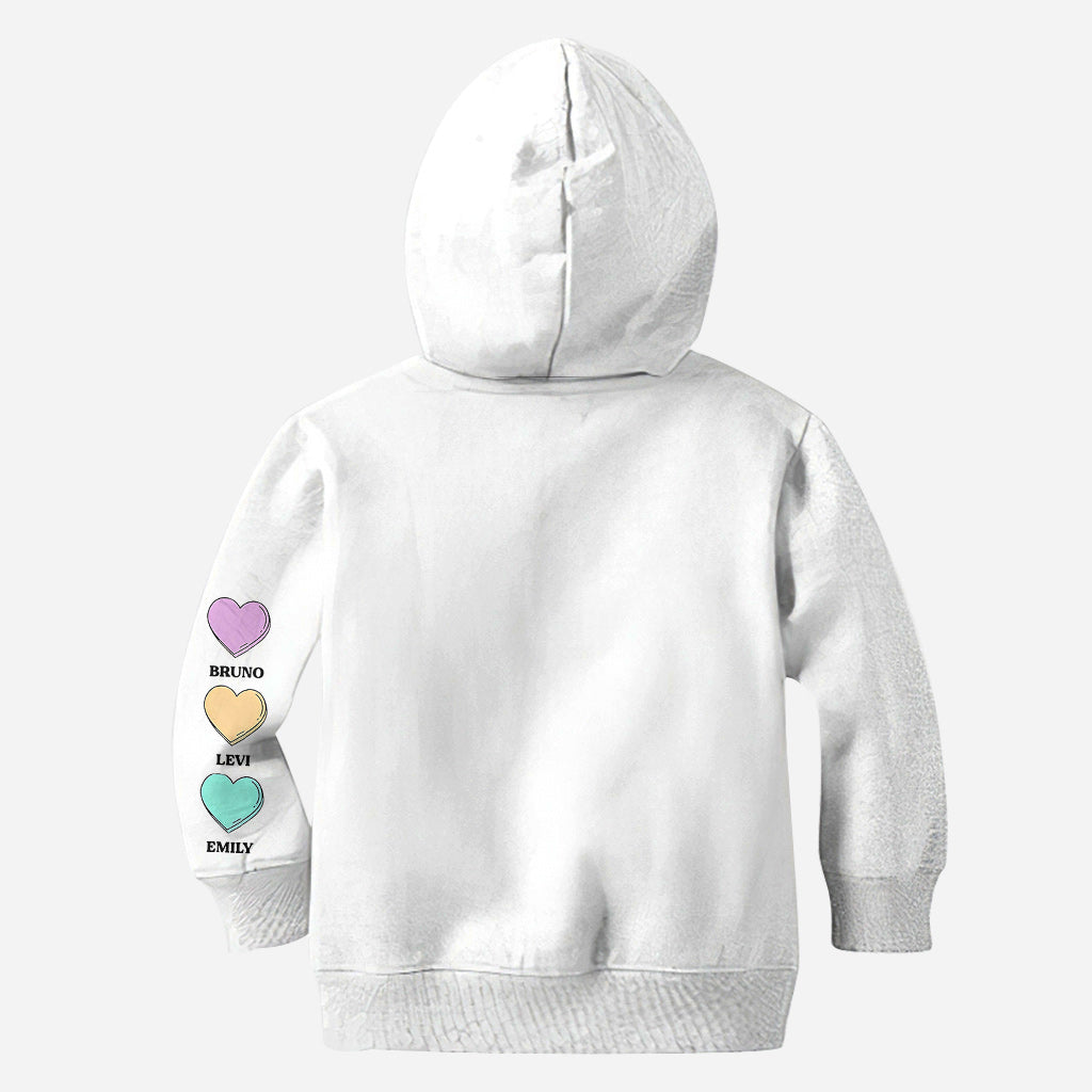 This Grandma Wears Her Heart On Her Sleeve - Personalized Grandma All Over Shirt