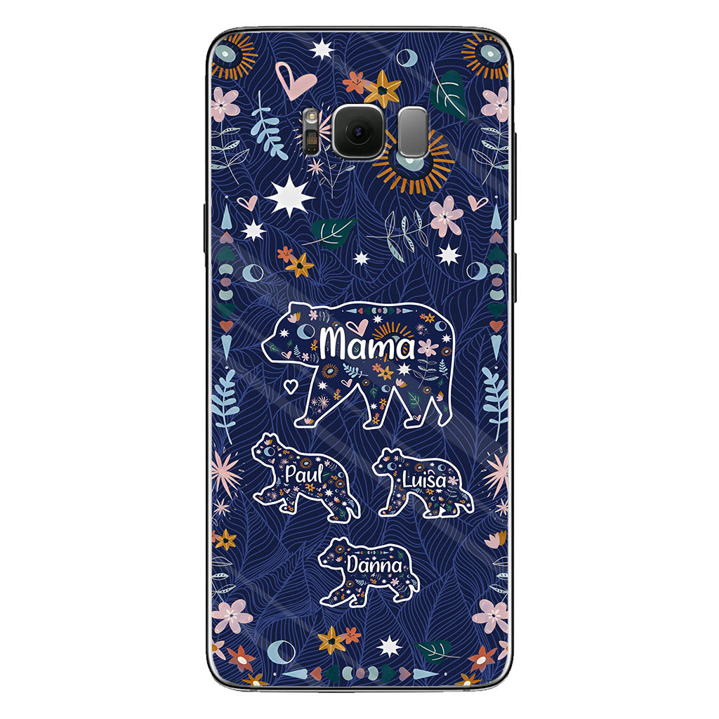Mama Bear Floral - Personalized Mother Phone Case