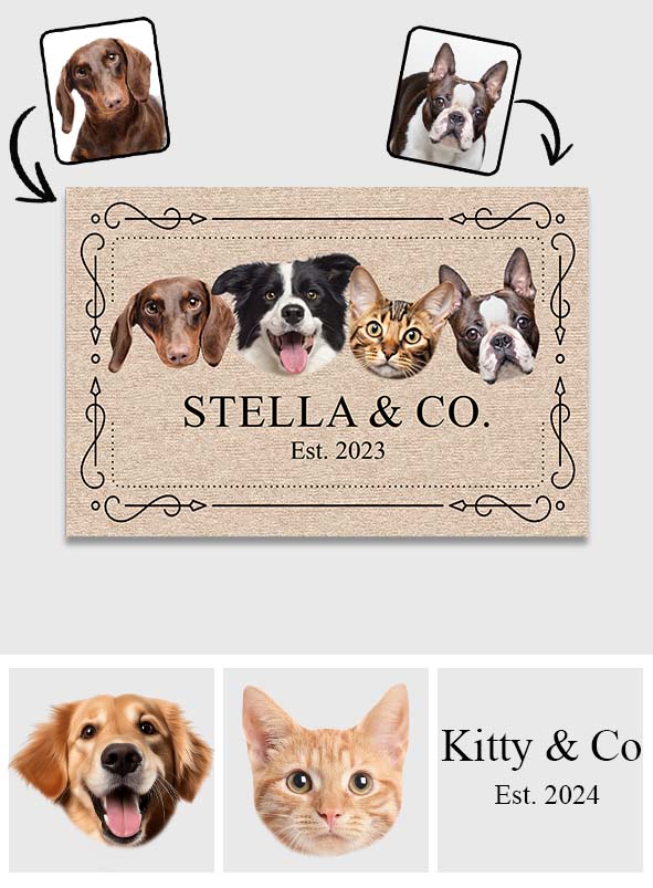 Dogs Cats Pets & Co. - Personalized Dog Doormat
