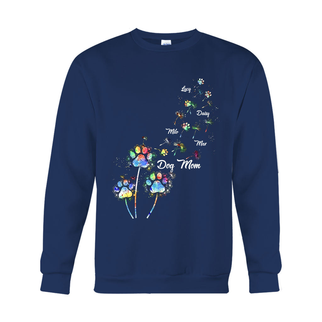Dog Mom/ Cat Mom/ Pet Mom Colorful Dandelion - Personalized Dog T-shirt And Hoodie