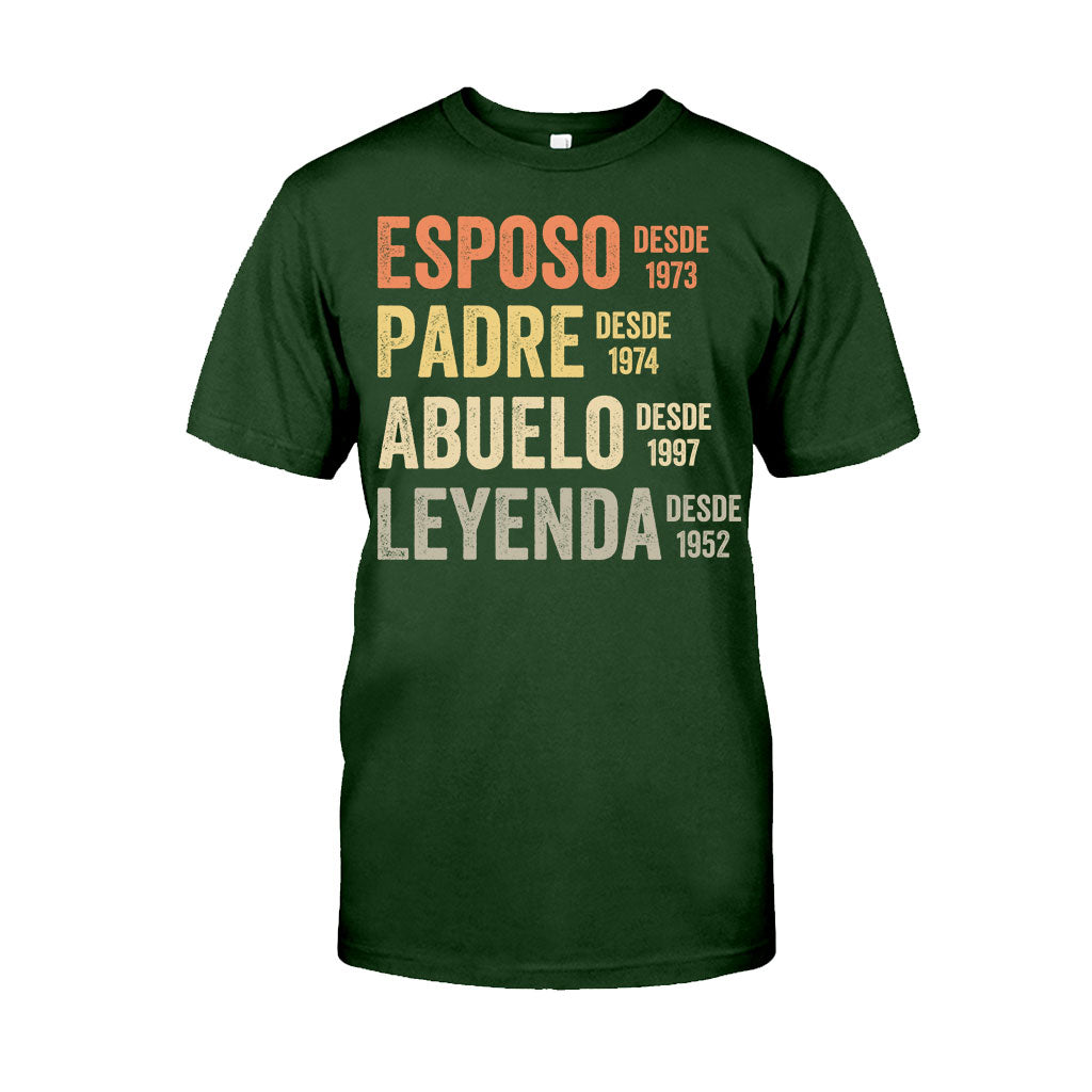 Esposo Padre Abuelo Leyenda - Personalized Father T-shirt And Hoodie