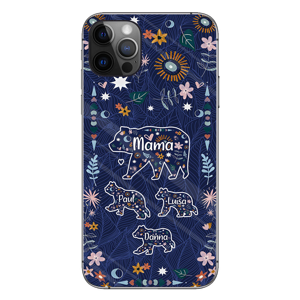 Mama Bear Floral - Personalized Mother Phone Case