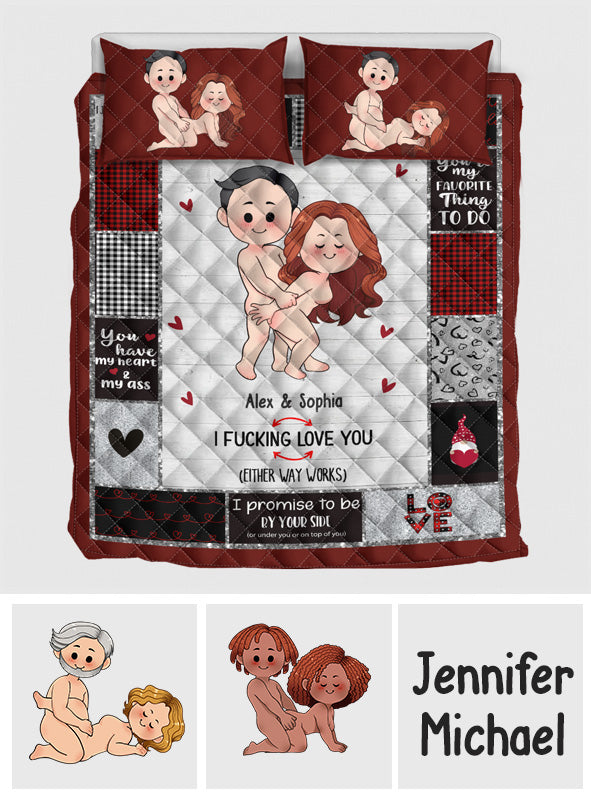 I Love You - Personalized Couple Quilt Set