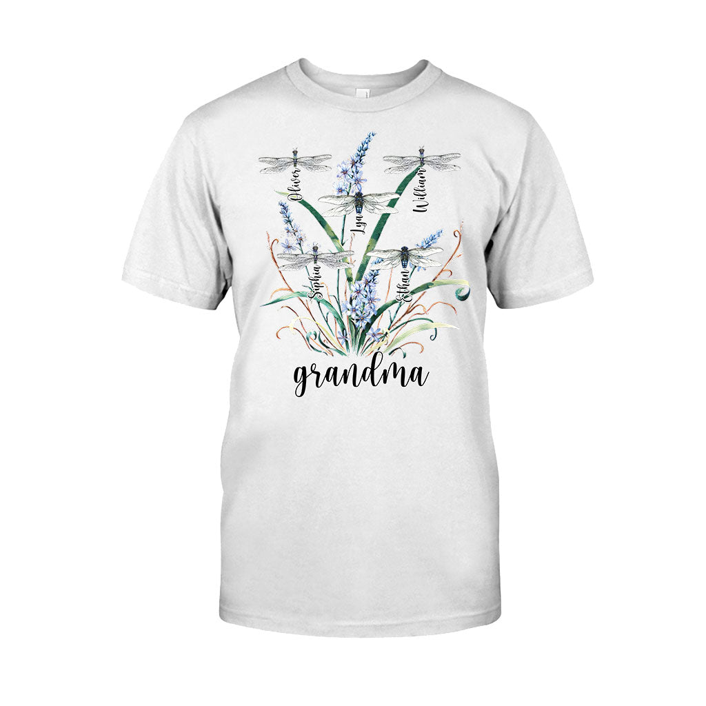 Grandma Mother Dragonfly - Personalized Grandma T-shirt And Hoodie