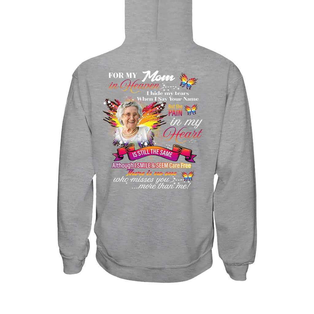 For My Any Title In Heaven I Hide My Tears When I Say Your Name - Personalized Memorial T-shirt and Hoodie