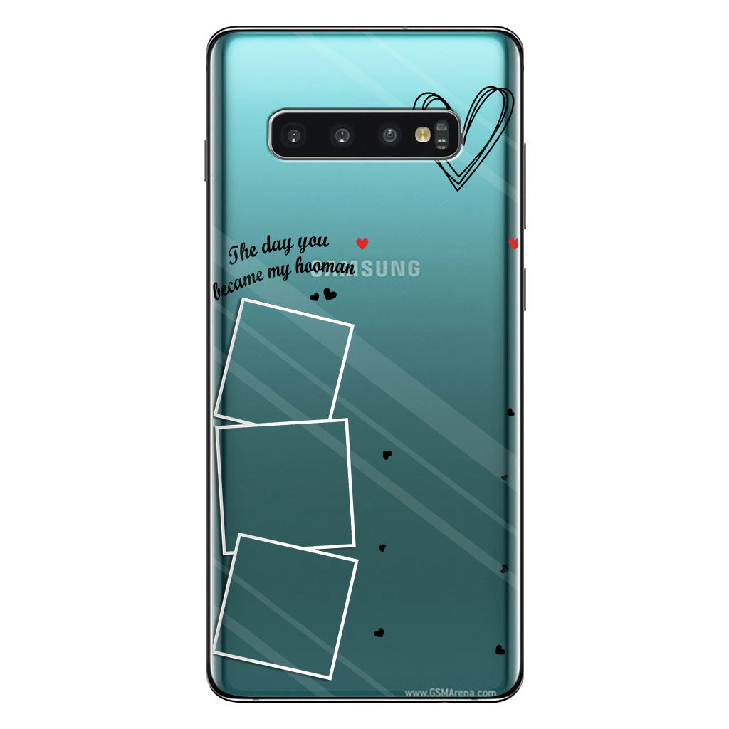 The Day You Became My Hooman Dog Cat Pet Lover Custom Photos And Calendar - Personalized Dog Clear Phone Case