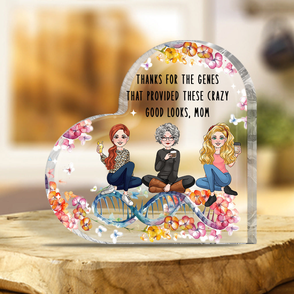 Thanks For The Genes - Personalized Mother Custom Shaped Acrylic Plaque