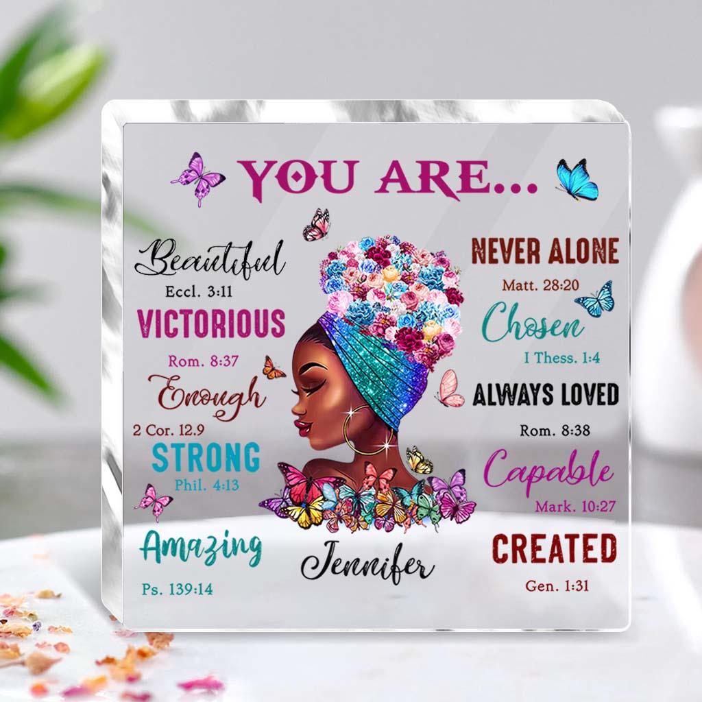 You Are - Personalized African American Custom Shaped Acrylic Plaque