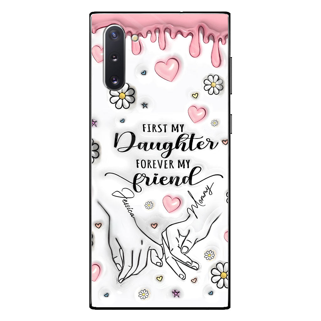 First My Mother Forever My Friend - Personalized Mother Clear Phone Case