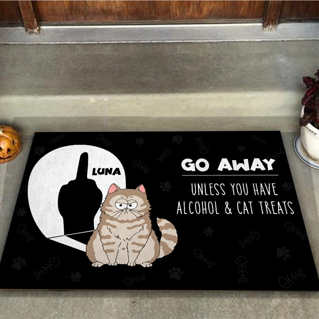 Go Away Unless You Have Cat Treat - Personalized Cat Doormat