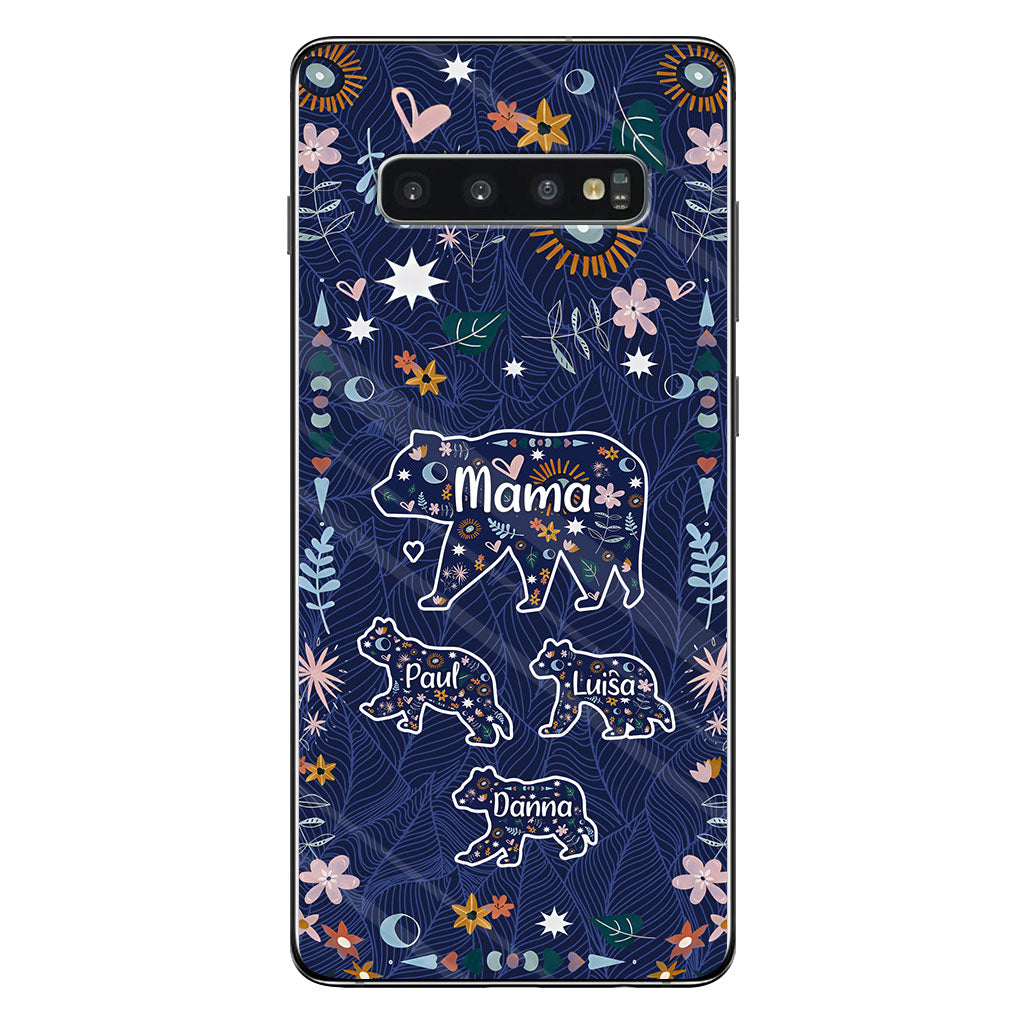 Mama Bear Floral - Personalized Mother Phone Case