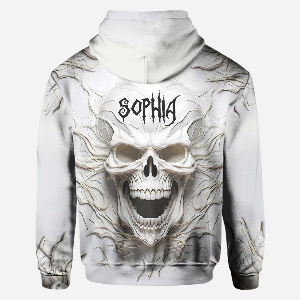 Beautiful White Skeleton - Personalized Skull All Over Shirt