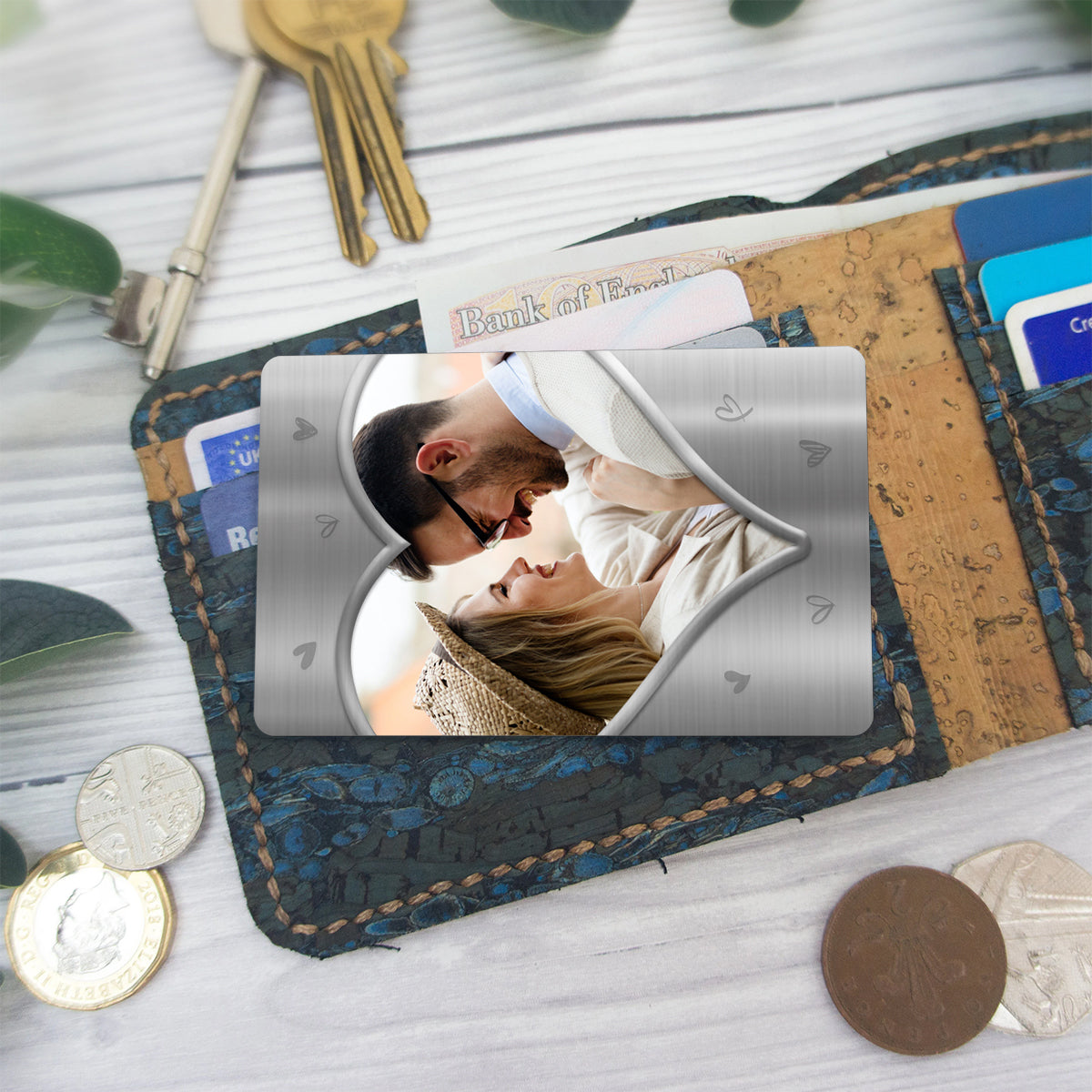 A Little Reminder Upload Photo - Personalized Couple Wallet Insert Card
