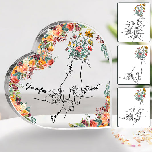 Mother And Daughters - Personalized Mother Custom Shaped Acrylic Plaque