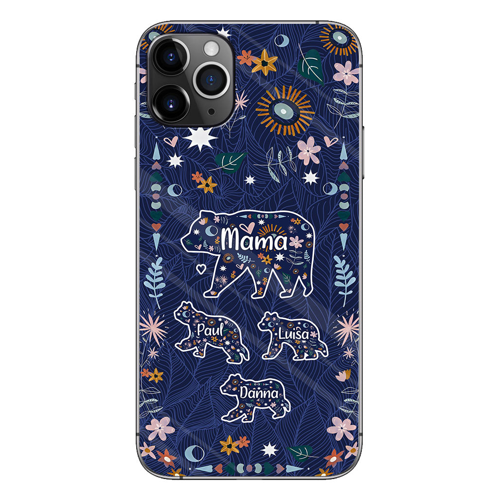 Mama Bear Floral - Personalized Mother Phone Case