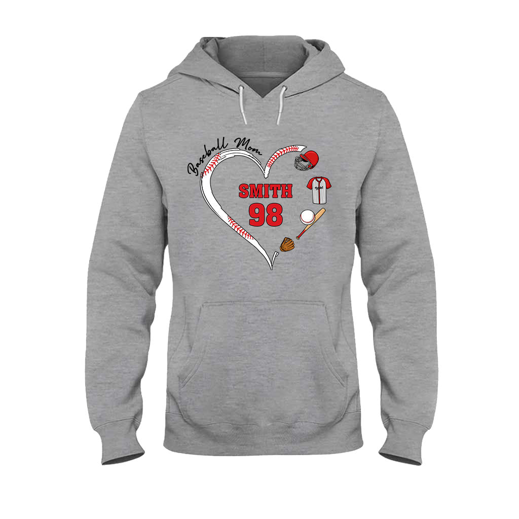 Baseball Mom - Personalized Baseball T-shirt And Hoodie