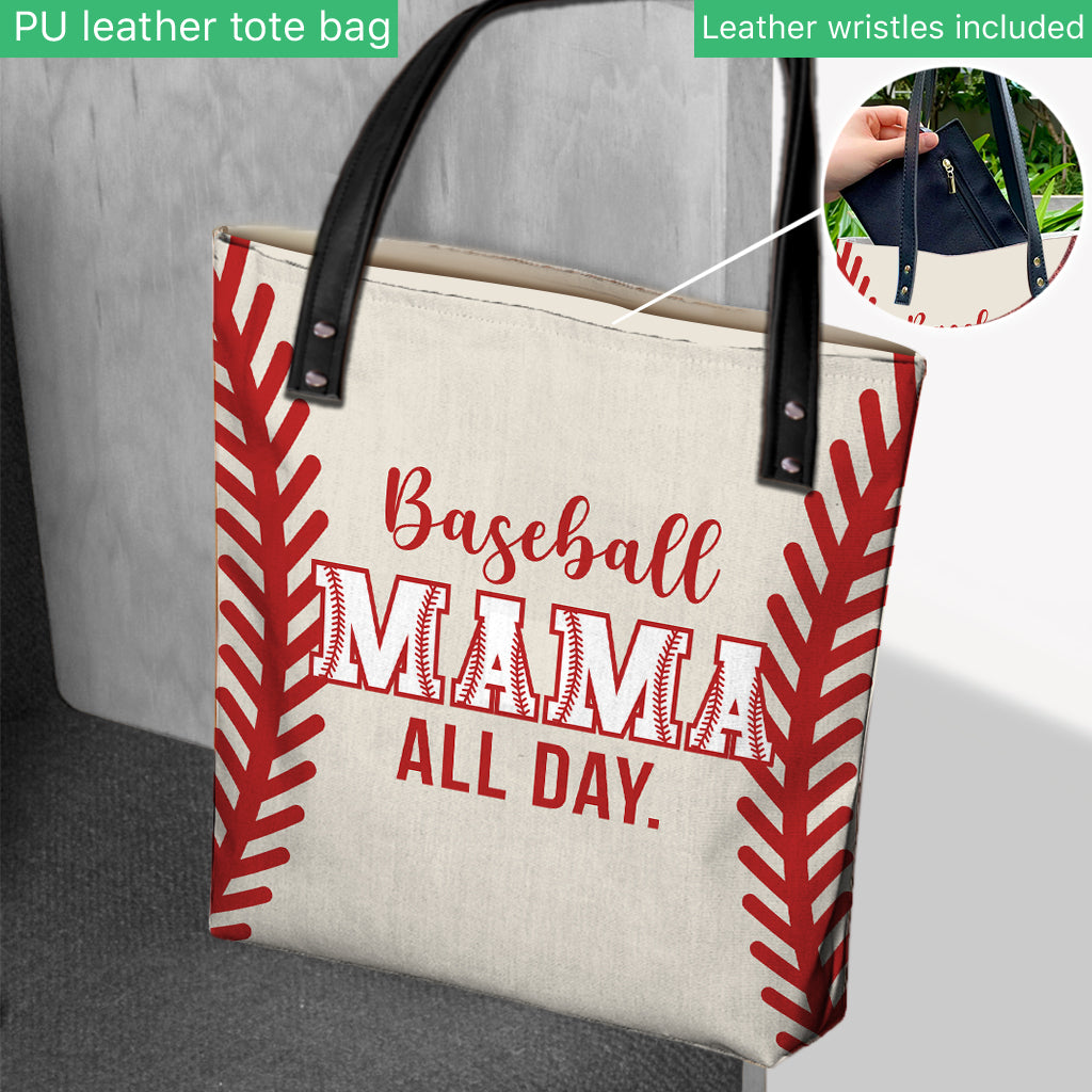 Baseball Mom - Personalized Baseball Tote Bag