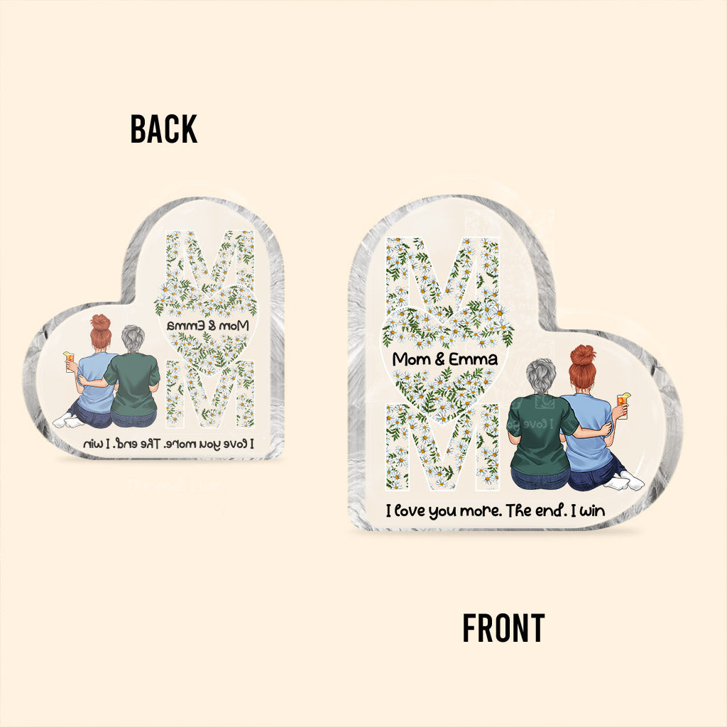 Mother Floral Custom Message - Personalized Mother Custom Shaped Acrylic Plaque