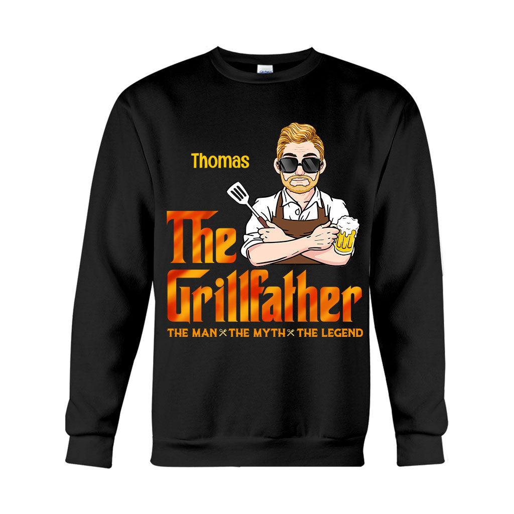 The Grillfather - Personalized Grilling T-shirt And Hoodie
