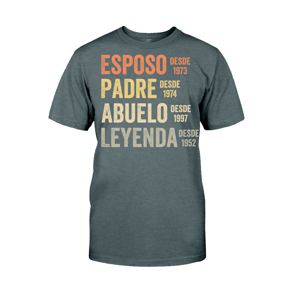 Esposo Padre Abuelo Leyenda - Personalized Father T-shirt And Hoodie