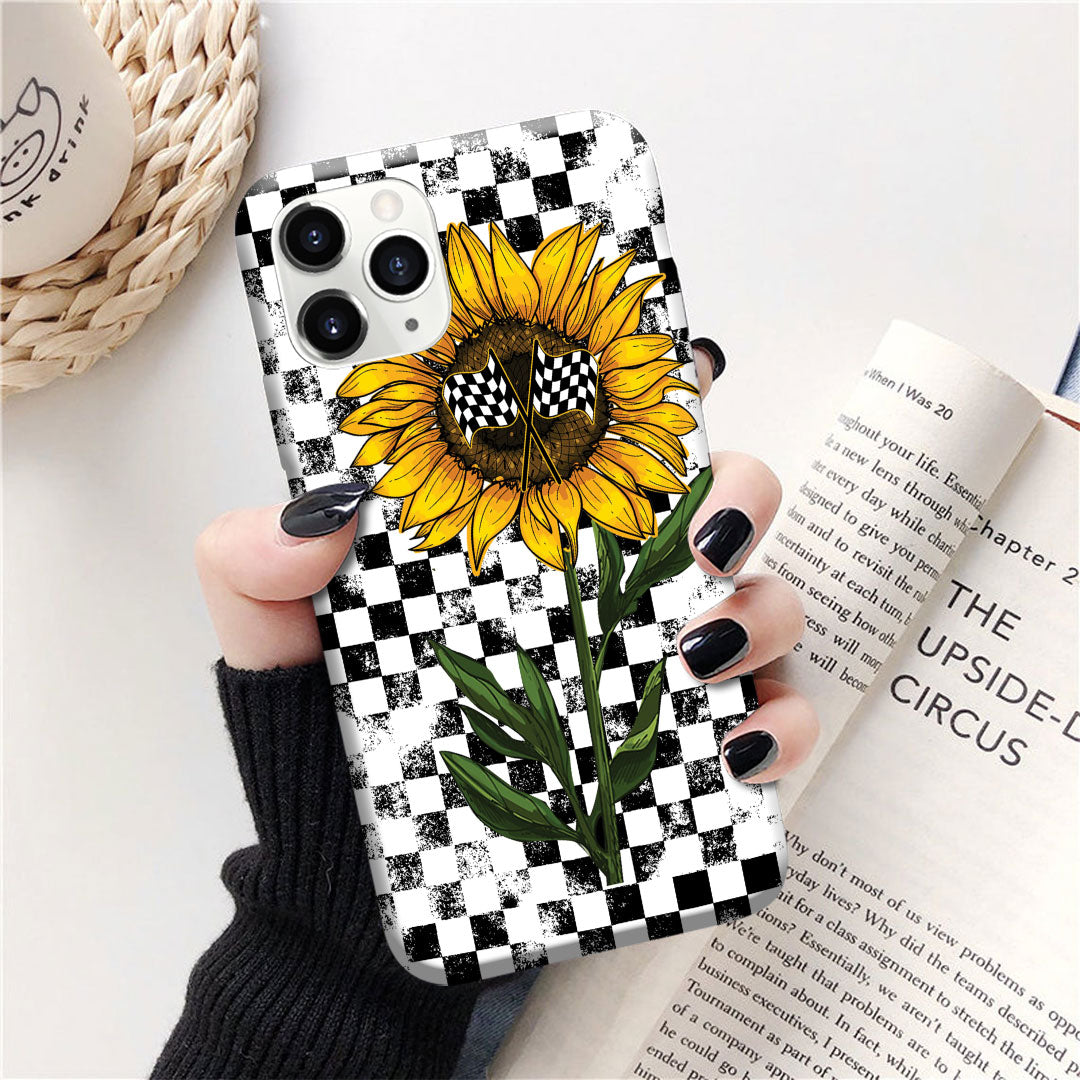 Racing Girls Love Sunflowers Phone Case