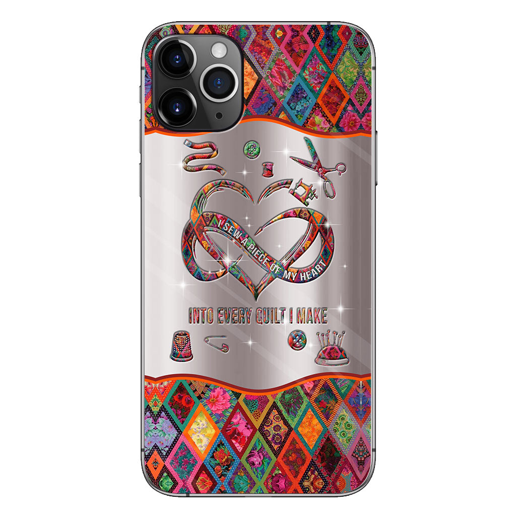I Sew A Piece Of My Heart Personalized Phone Case