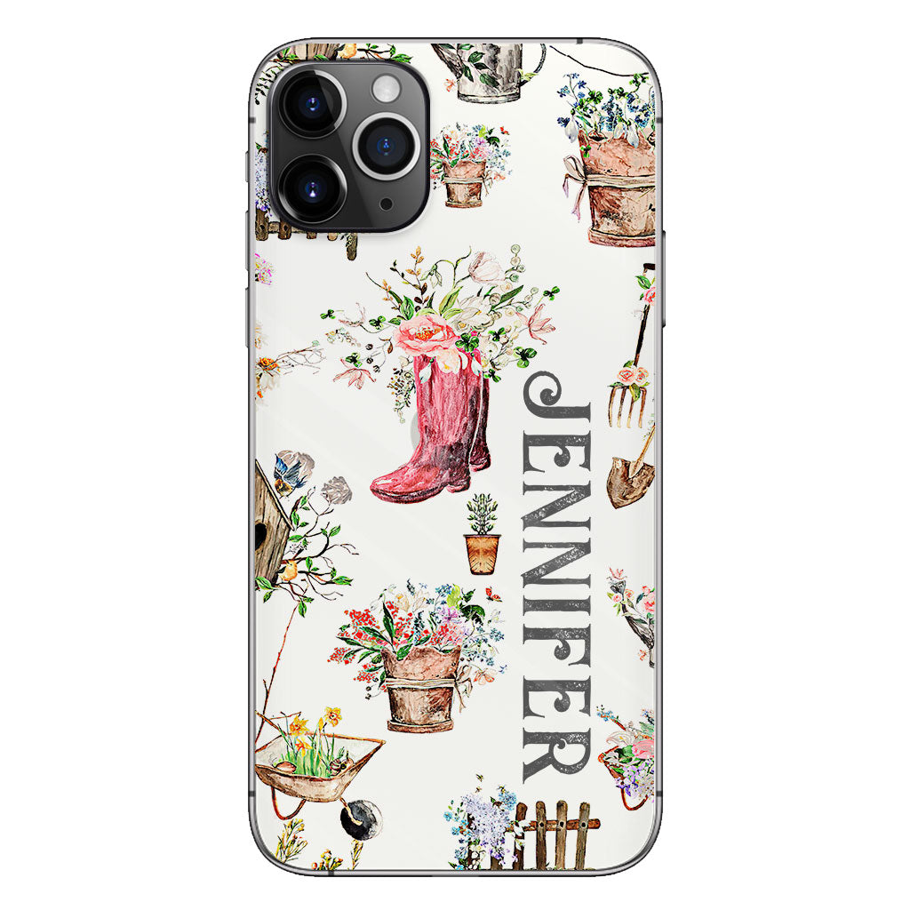Lovely Gardening Items - Personalized Gardening Clear Phone Case