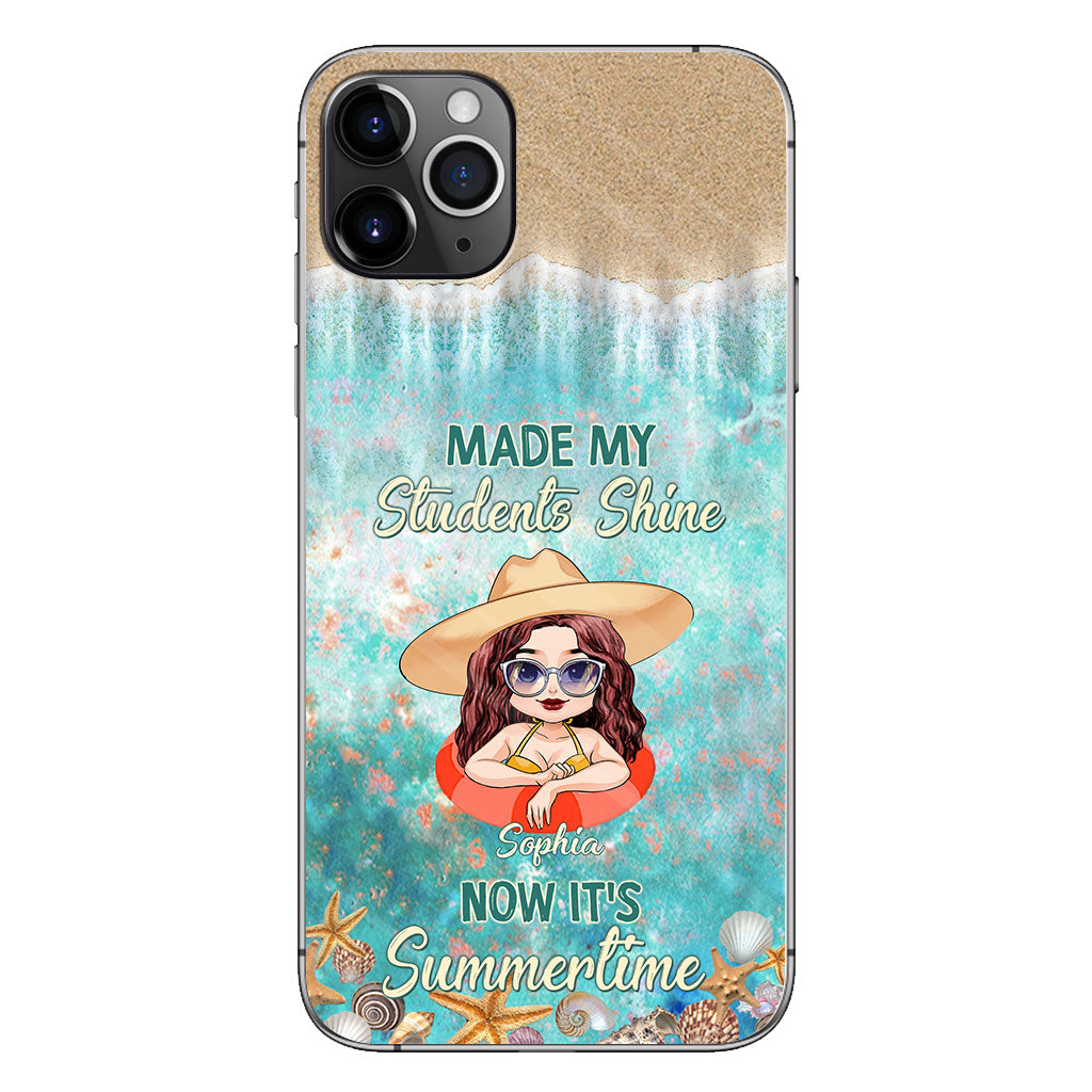 Got My Mind On Summer - Personalized Teacher Phone Case
