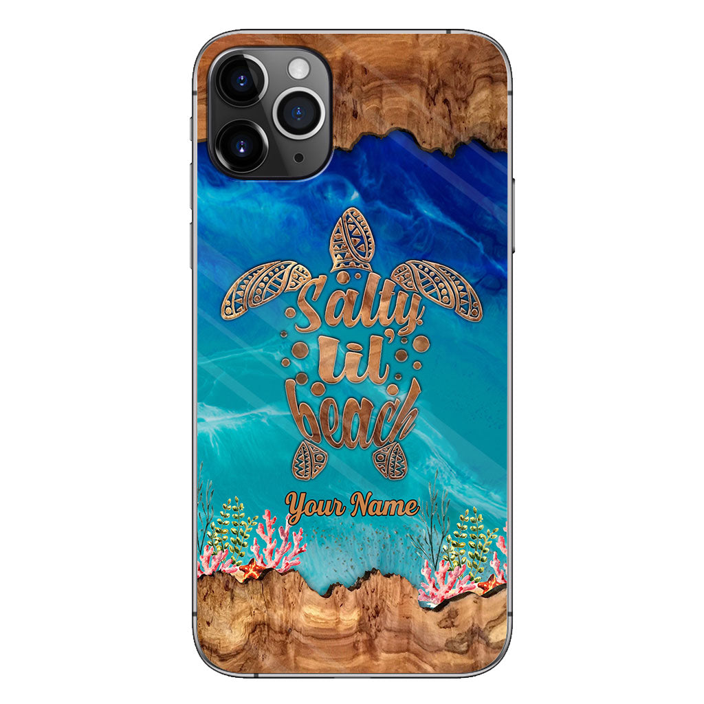 Salty Lil' Beach - Personalized Turtle Phone case