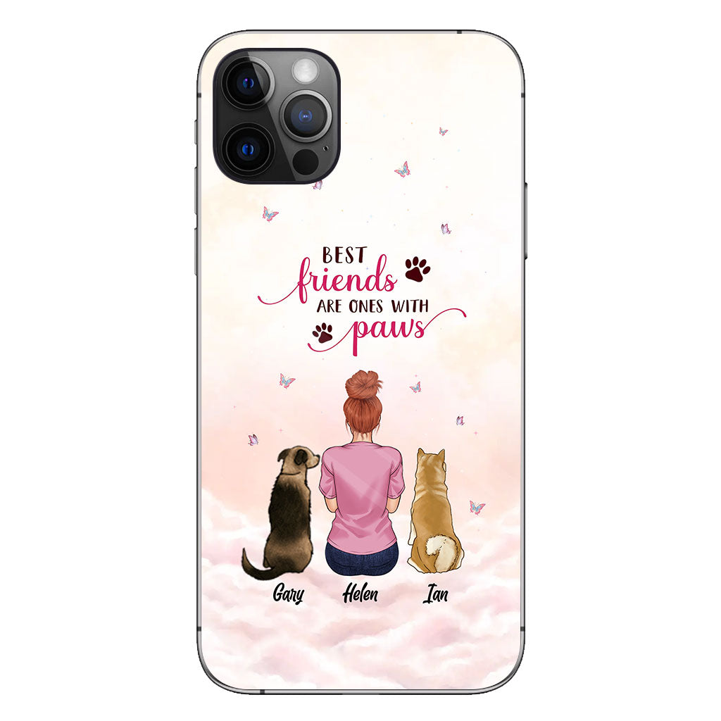 Best Friends Are Ones With Paws - Personalized Dog Clear Phone Case