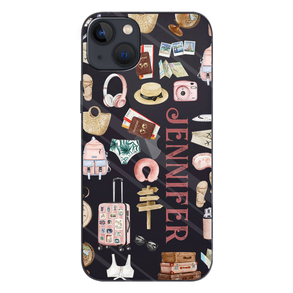Just A Girl Who Loves Traveling - Personalized Travelling Clear Phone Case