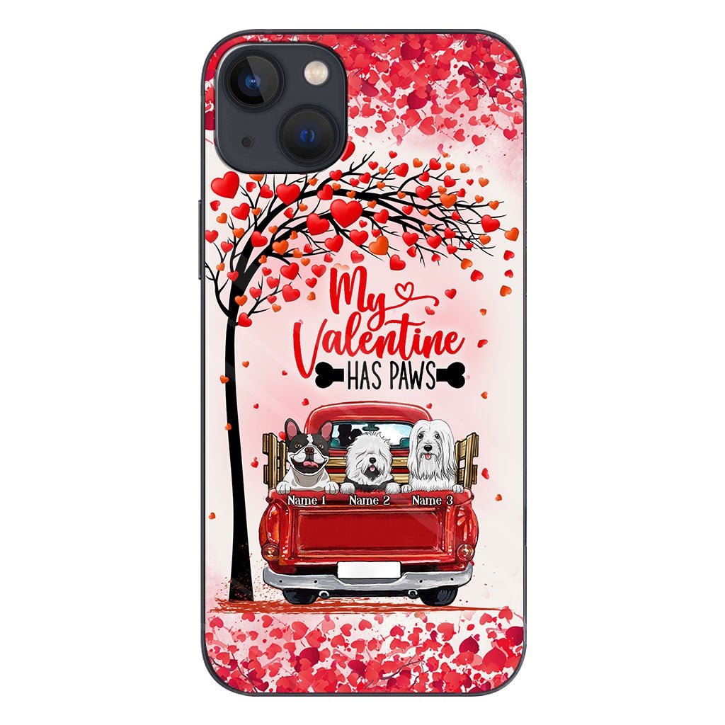 My Valentine Has Paws - Personalized Dog Phone Case