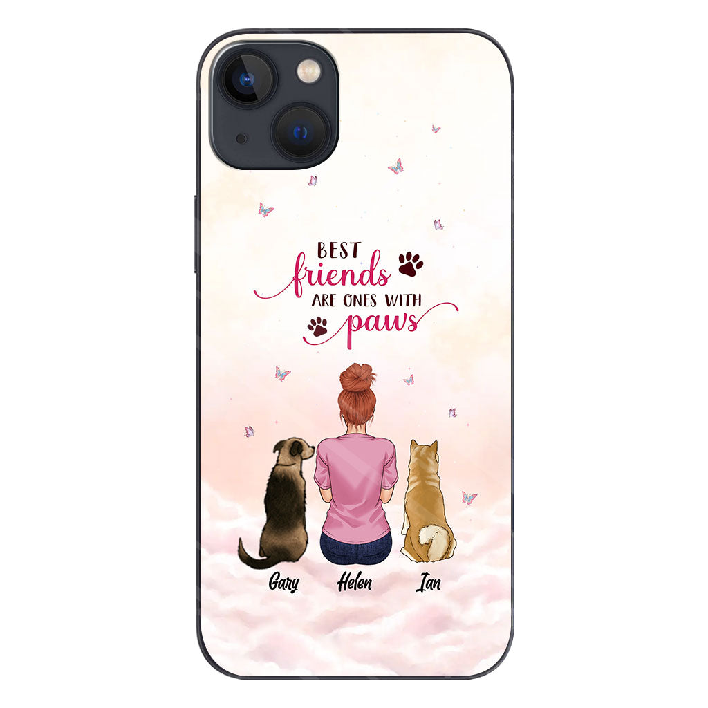 Best Friends Are Ones With Paws - Personalized Dog Clear Phone Case