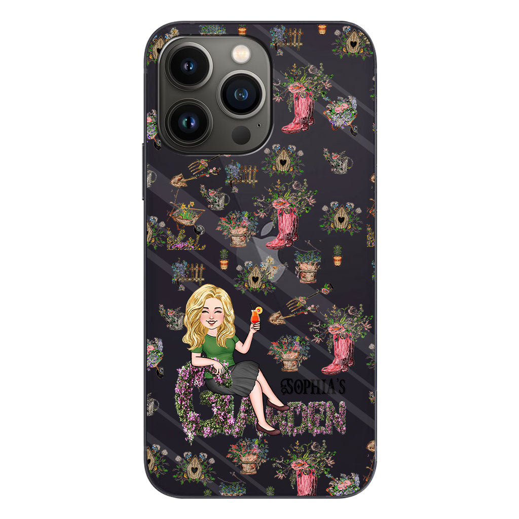 And Into The Garden I go - Personalized Gardening Clear Phone Case