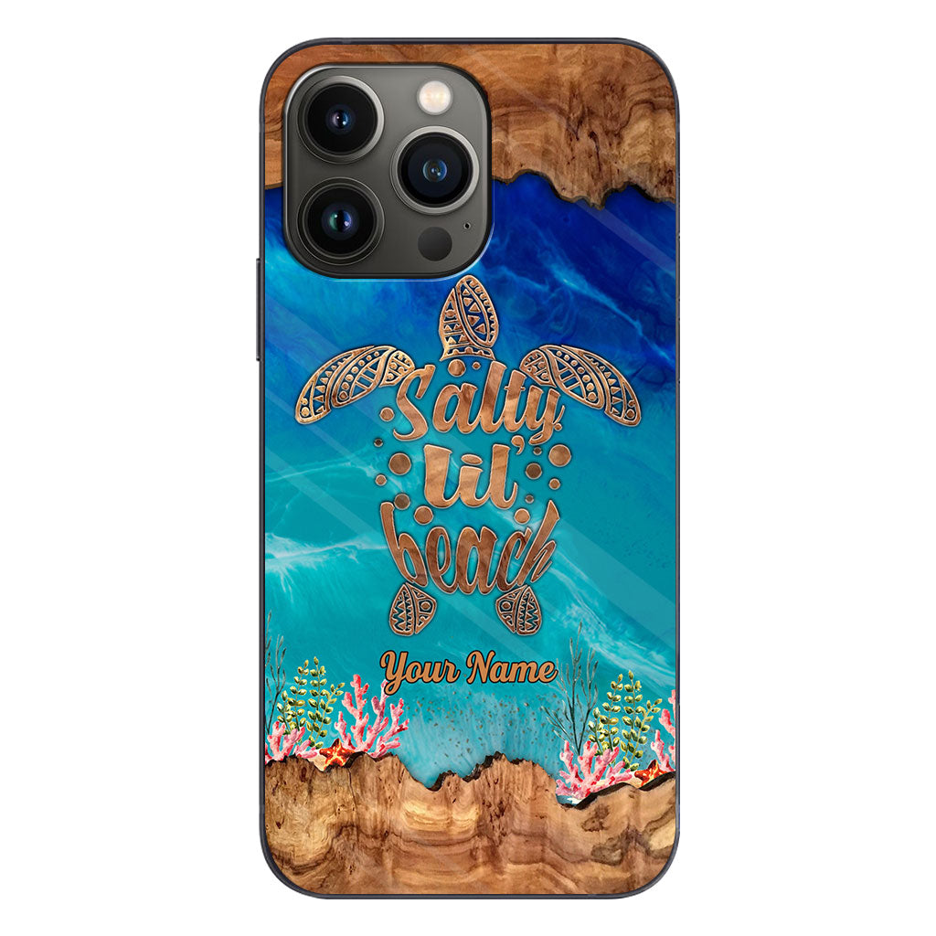Salty Lil' Beach - Personalized Turtle Phone case