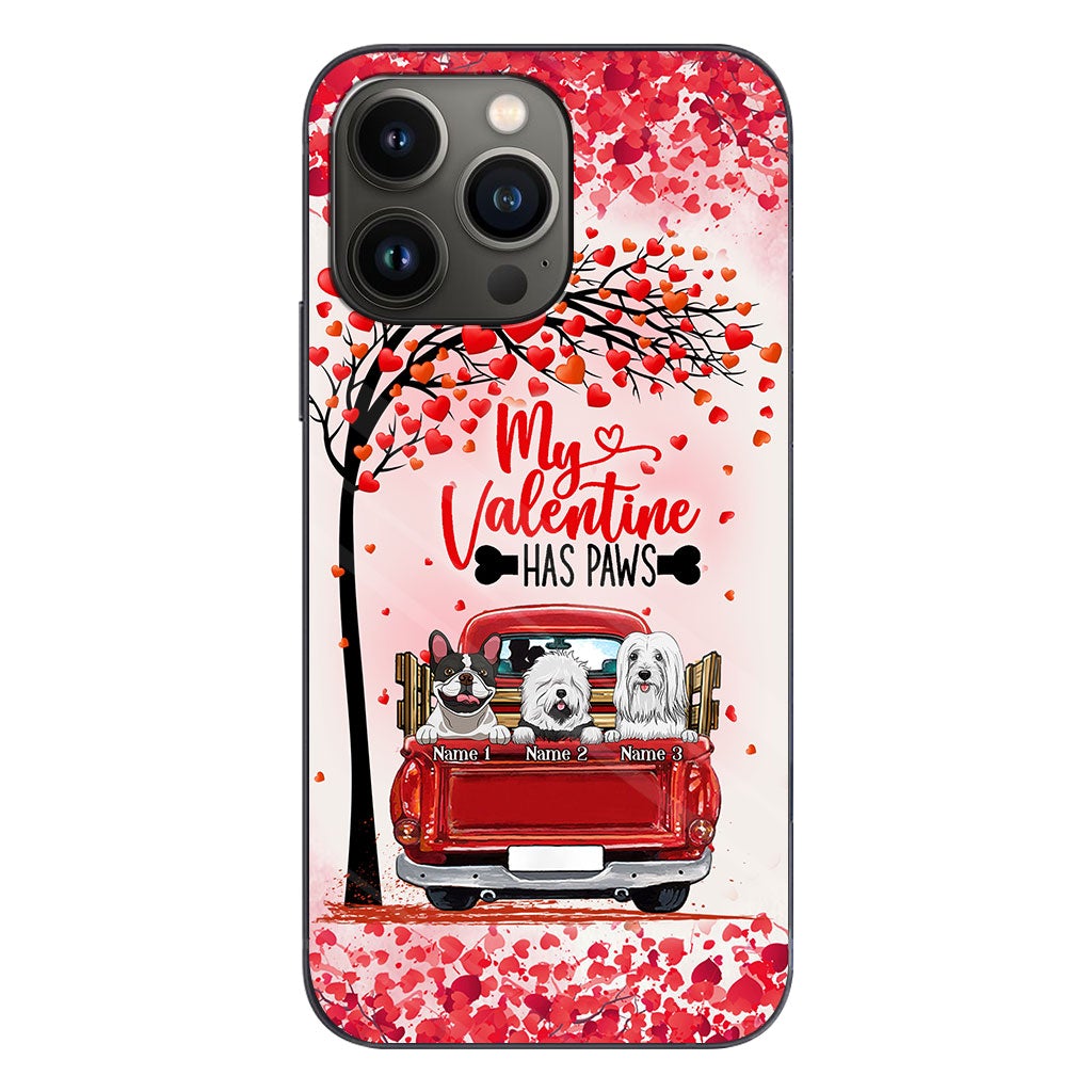 My Valentine Has Paws - Personalized Dog Phone Case