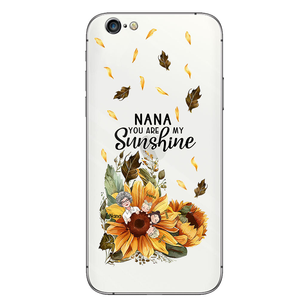 Nana You Are My Sunshine - Personalized Grandma Clear Phone Case