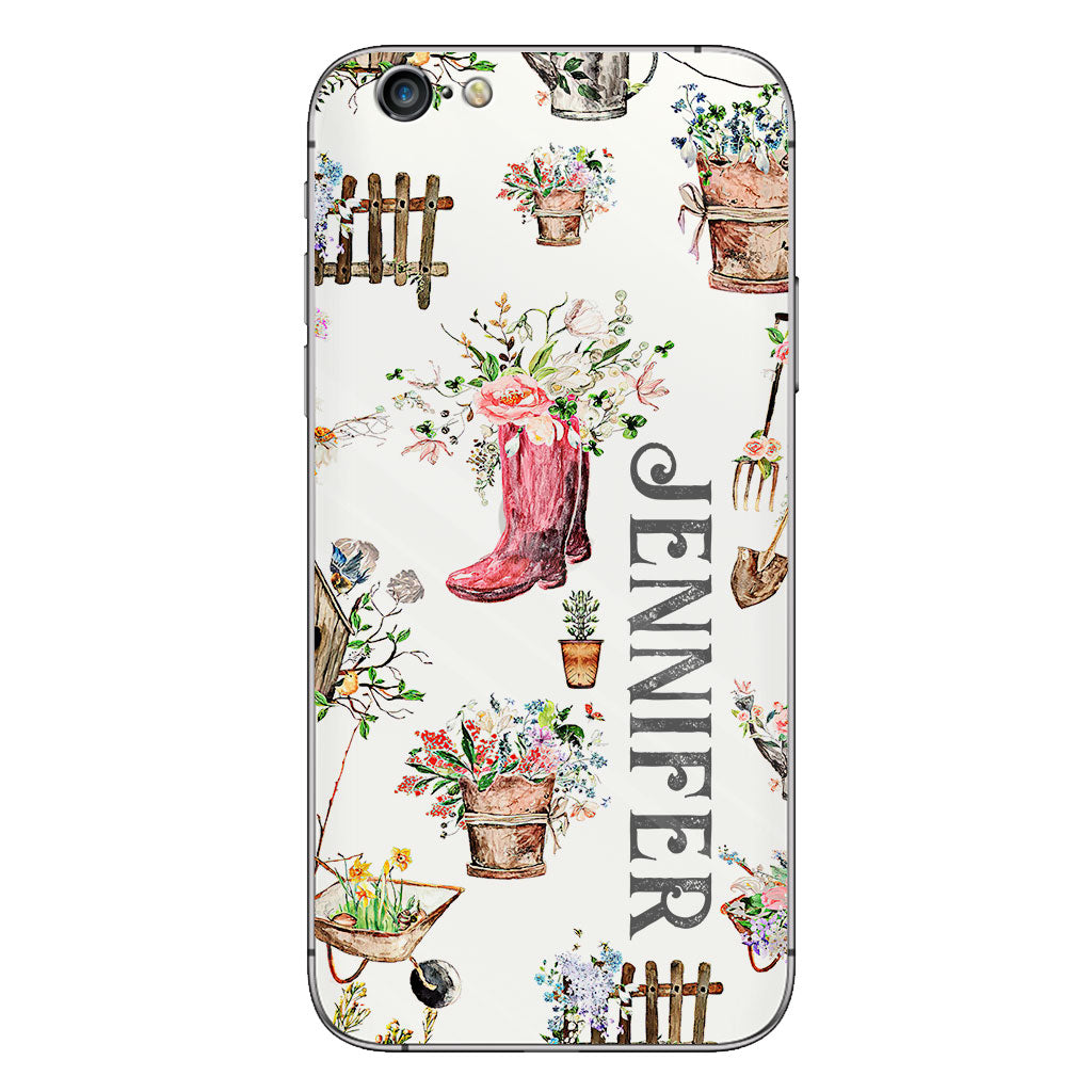Lovely Gardening Items - Personalized Gardening Clear Phone Case