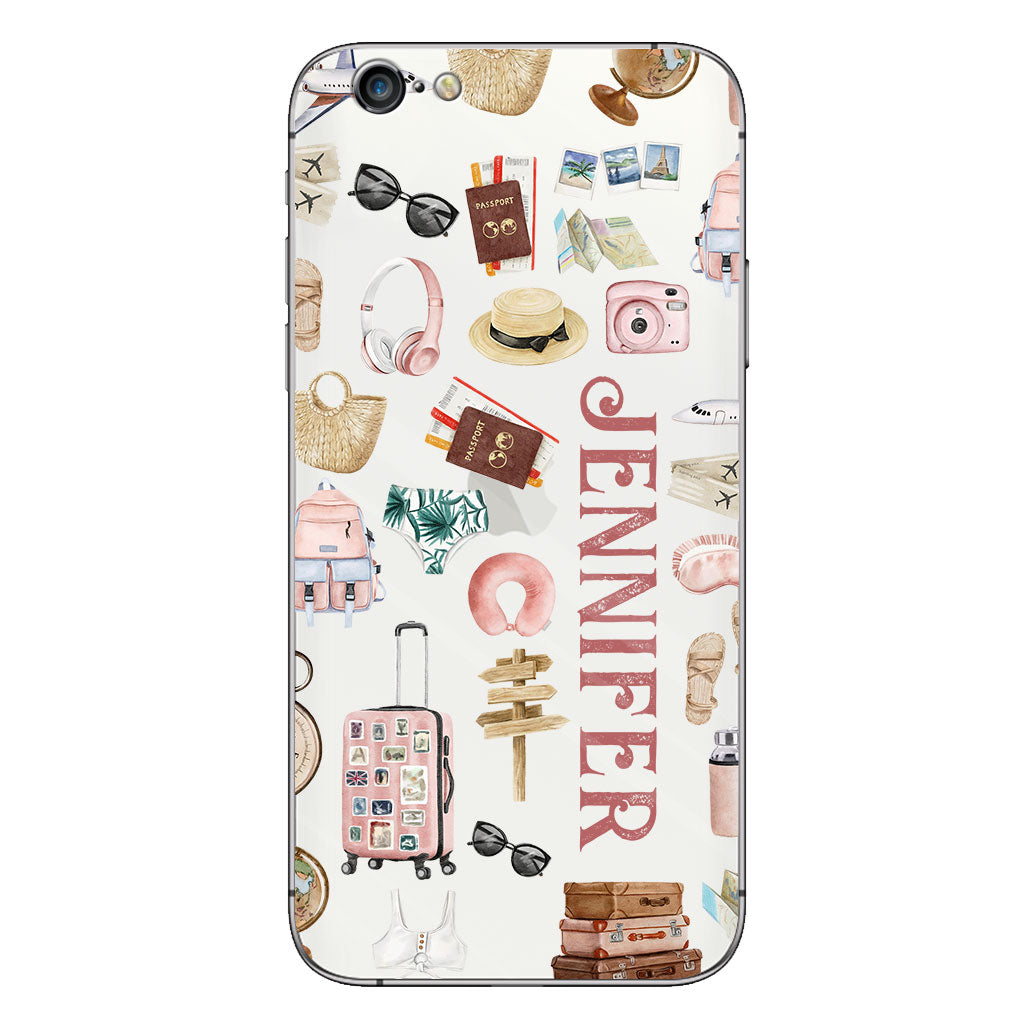 Just A Girl Who Loves Traveling - Personalized Travelling Clear Phone Case