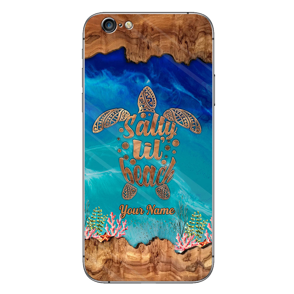 Salty Lil' Beach - Personalized Turtle Phone case
