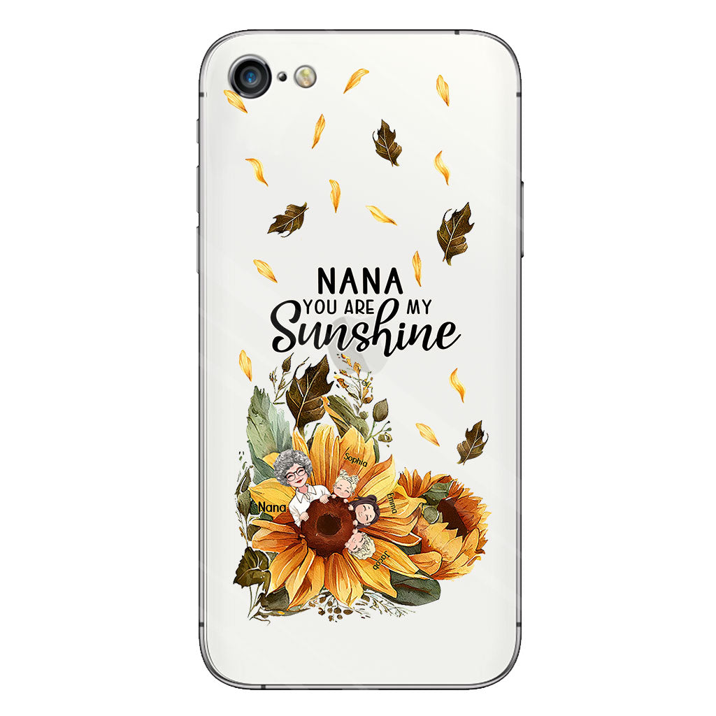 Nana You Are My Sunshine - Personalized Grandma Clear Phone Case