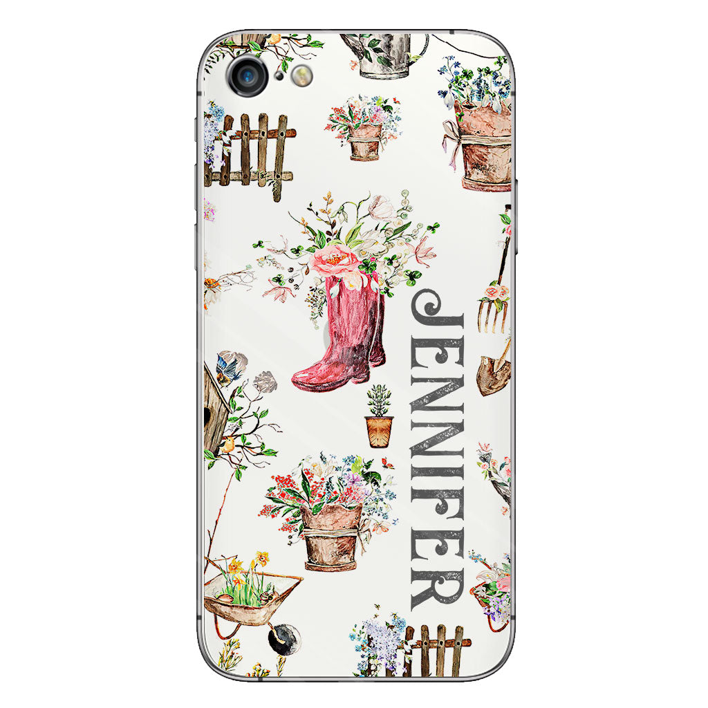 Lovely Gardening Items - Personalized Gardening Clear Phone Case