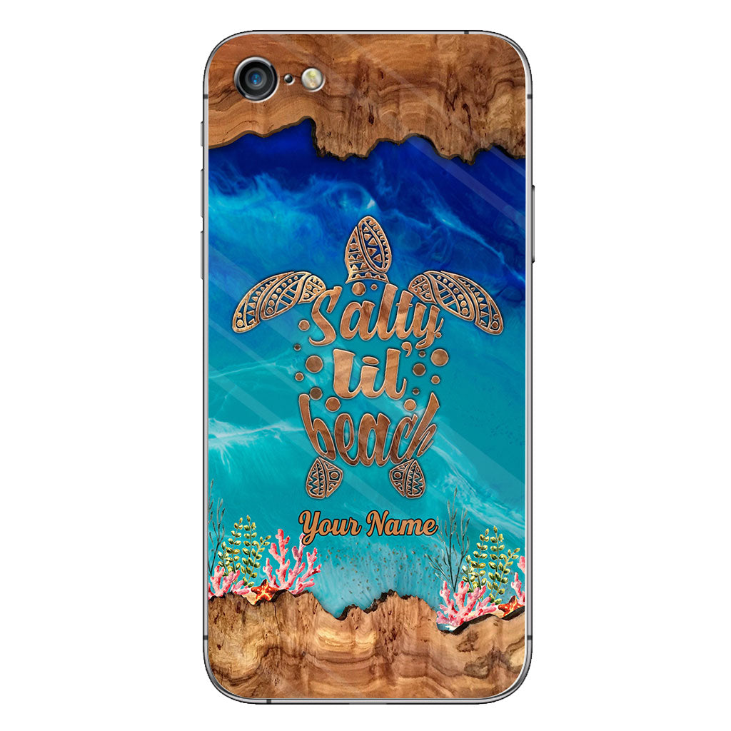 Salty Lil' Beach - Personalized Turtle Phone case