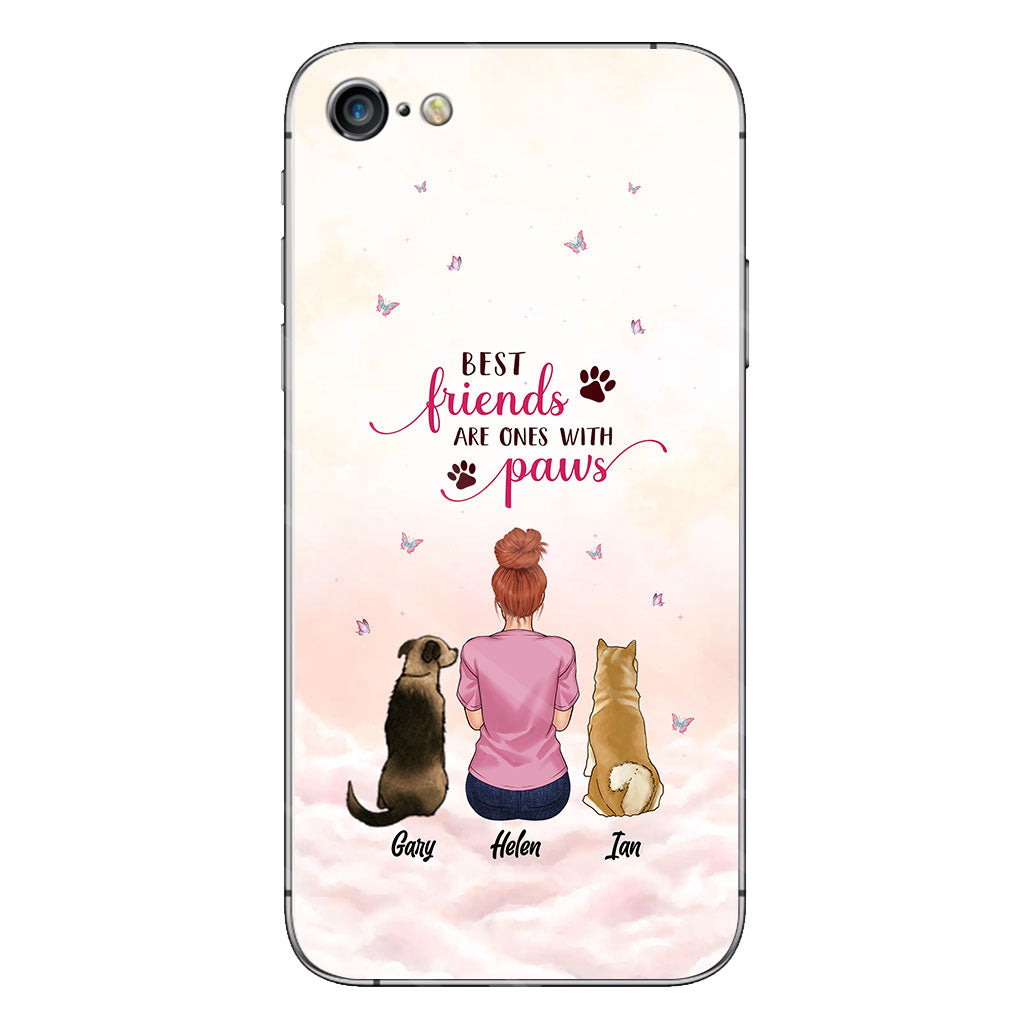 Best Friends Are Ones With Paws - Personalized Dog Clear Phone Case
