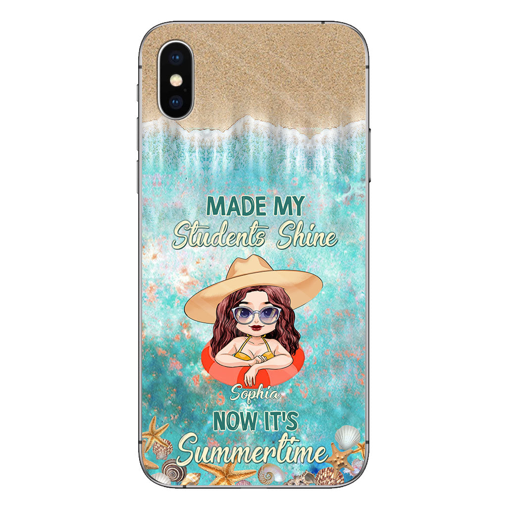 Got My Mind On Summer - Personalized Teacher Phone Case