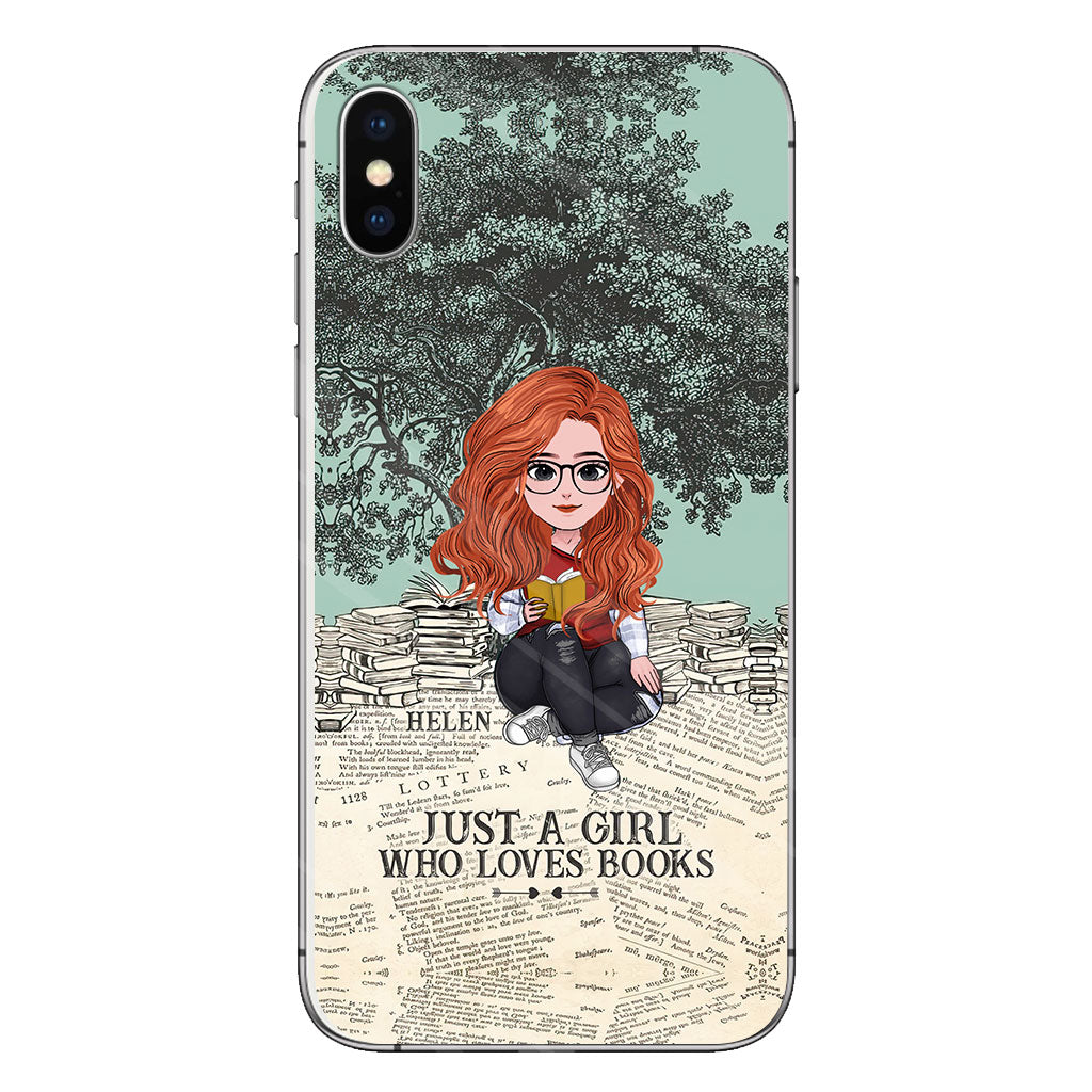Just A Girl Who Loves Book - Personalized Book Clear Phone Case