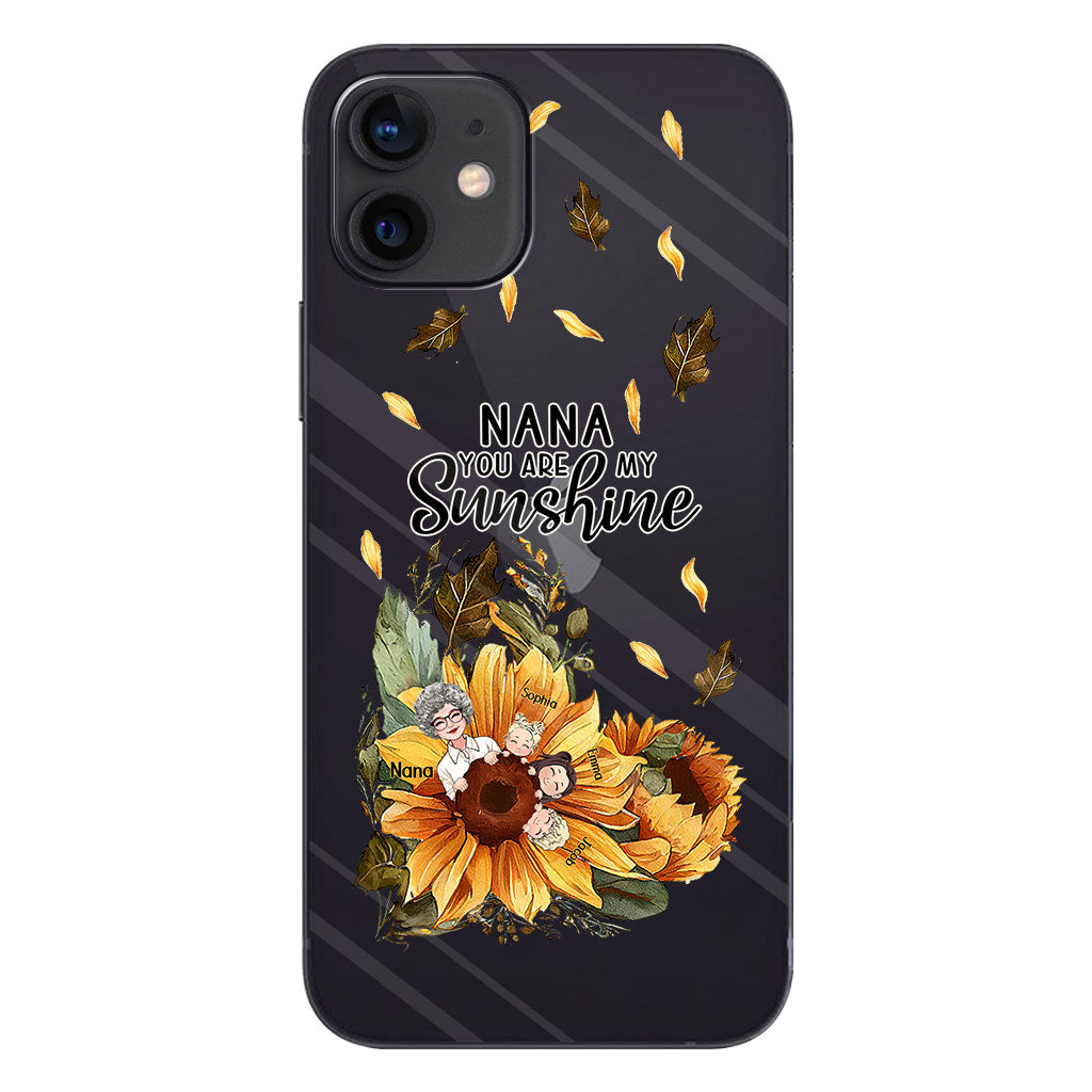 Nana You Are My Sunshine - Personalized Grandma Clear Phone Case