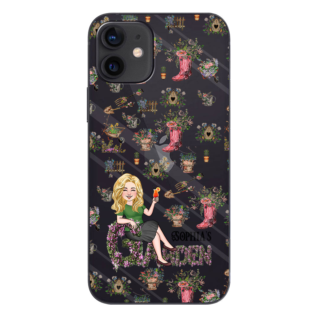 And Into The Garden I go - Personalized Gardening Clear Phone Case