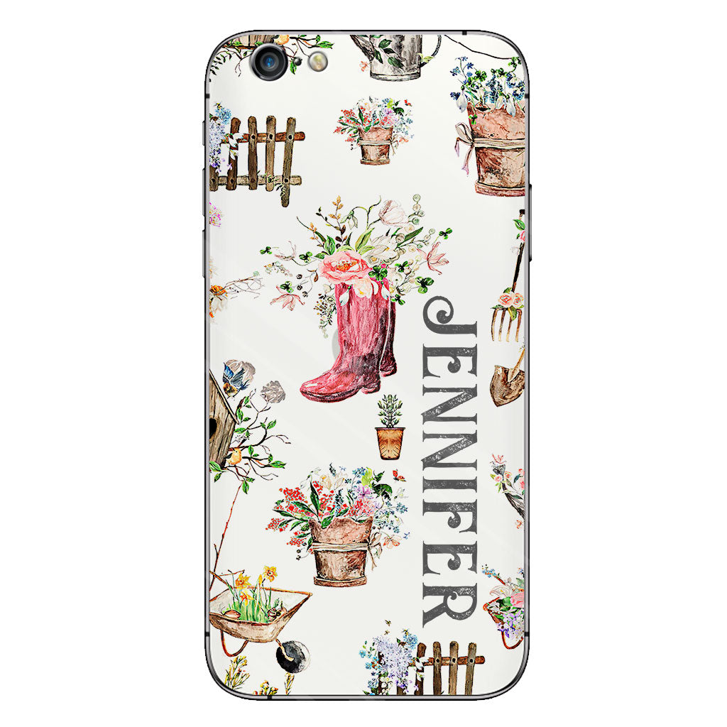 Lovely Gardening Items - Personalized Gardening Clear Phone Case
