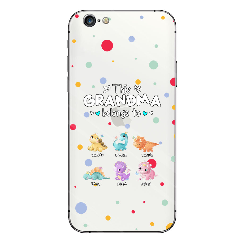 This Grandma Belongs To - Gift for grandma, aunt, uncle, grandpa, mom, dad - Personalized Clear Phone Case